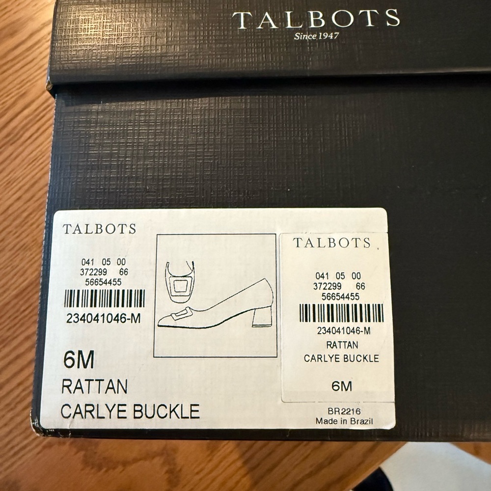 Talbots Tan Suede Heels with Square Toe in box, never worn - Picture 5 of 5